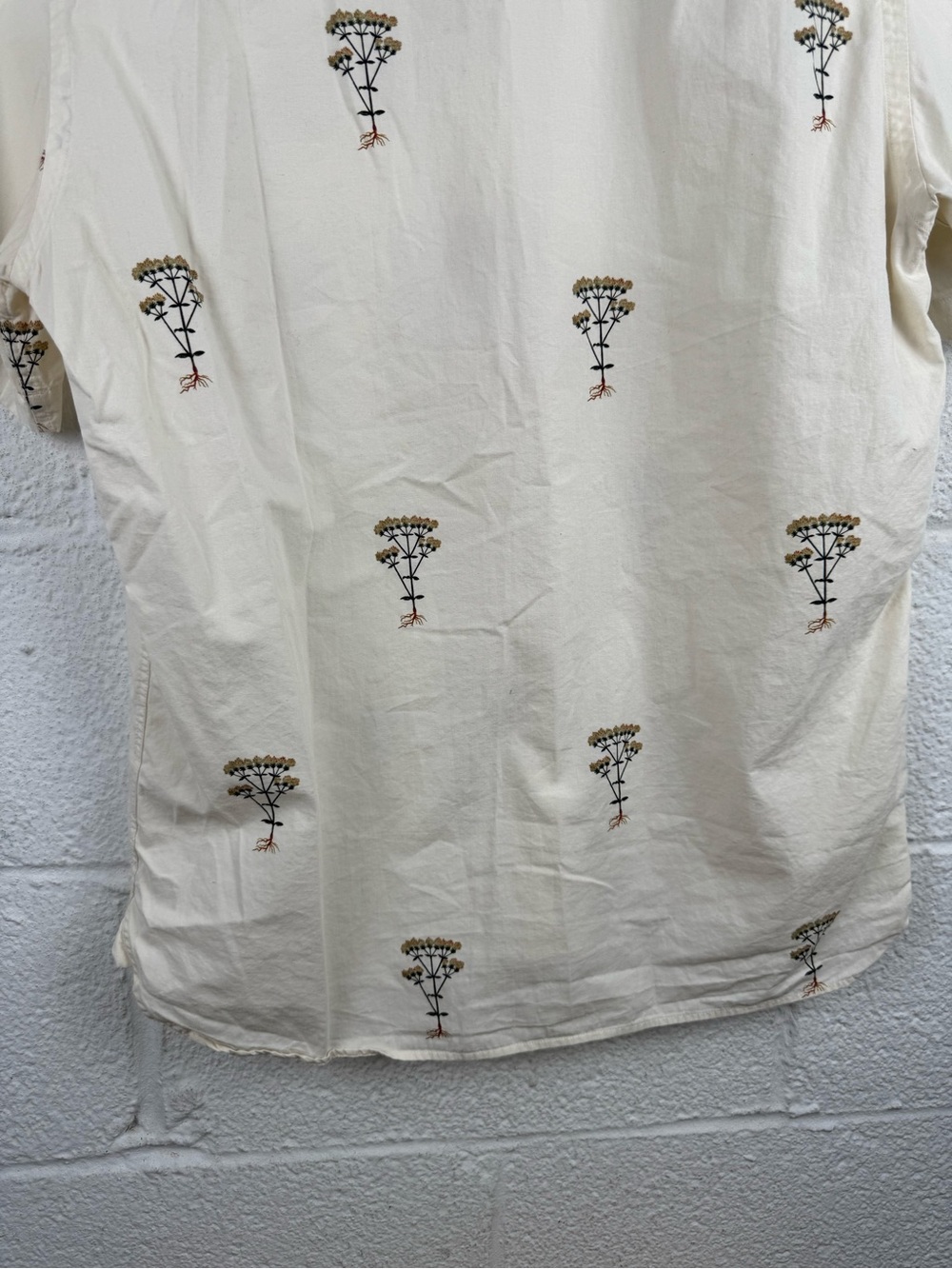 La Paz Alegre Flora Shirt – Portuguese Cotton Botanical Print Button-Up Size M - Picture 9 of 11